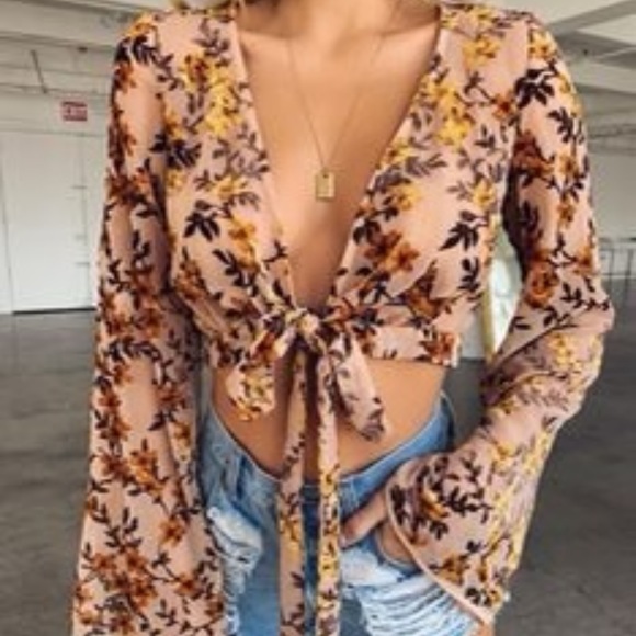 Tiger Mist Tops - Tiger Mist Longsleeve wrap top